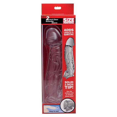 XR - Size Matters Penis Extender Sleeve 2" (Clear) XR1061 CherryAffairs