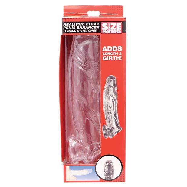 XR - Size Matters Realistic Penis Enhancer and Ball Stretcher (Clear) XR1036 CherryAffairs