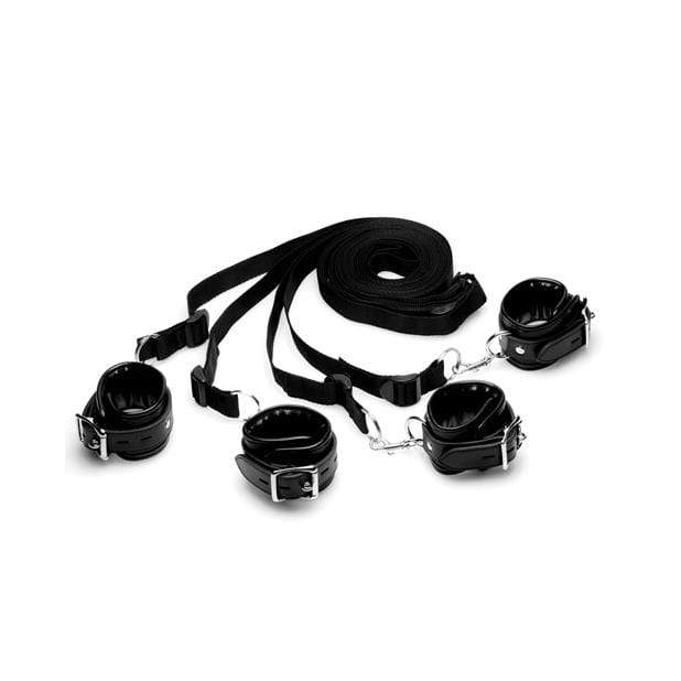 XR - Strict BDSM Bed Restraint Kit (Black)    Bed Restraint
