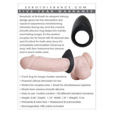 Zero Tolerance - Night Rider Vibrating Cock Ring (Black)    Silicone Cock Ring (Vibration) Rechargeable