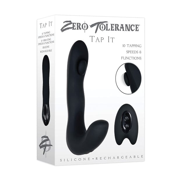 Zero Tolerance - Tap It Remote Control Silicone Prostate Massager (Black) ZR1019 CherryAffairs