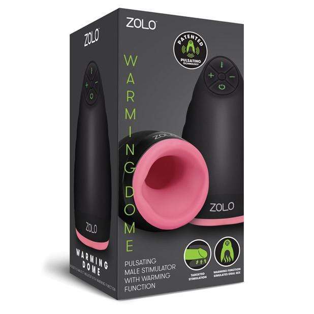 Zolo - Pulsating Warming Dome Male Stimulator Masturbator (Black) ZOL1006 CherryAffairs