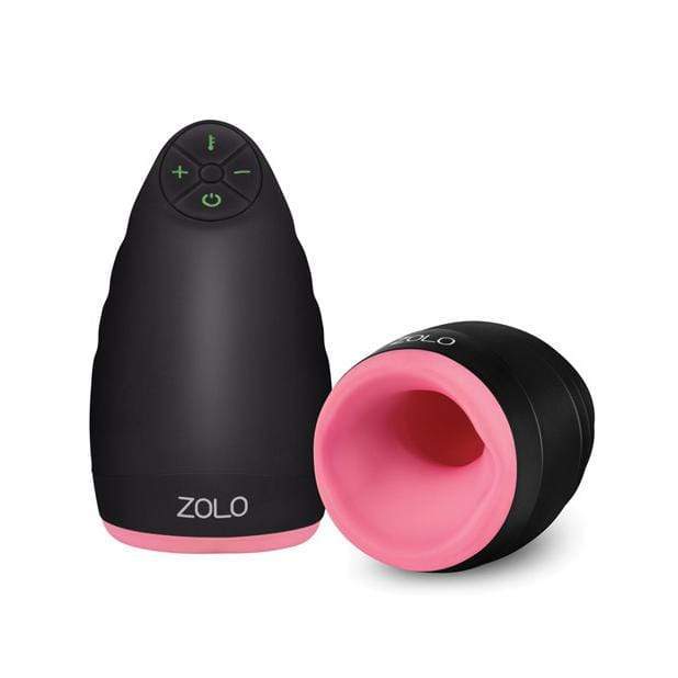 Zolo - Pulsating Warming Dome Male Stimulator Masturbator (Black) ZOL1006 CherryAffairs