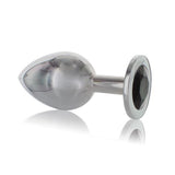 Zush - Nouveau Butt Plug 4" (Metallic Silver/Black Gem) ZT1005 CherryAffairs